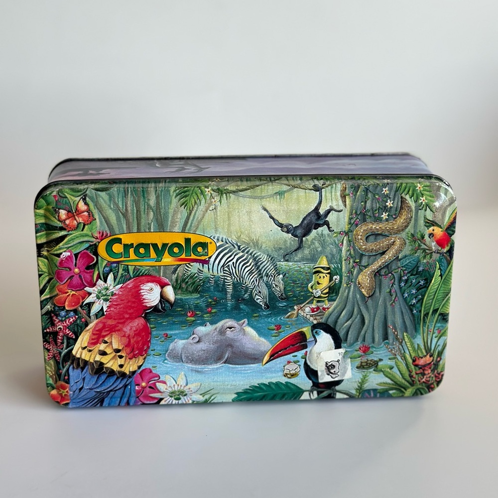 1997 Crayola Discovery Series No. 1 Colorful Jungle Tin